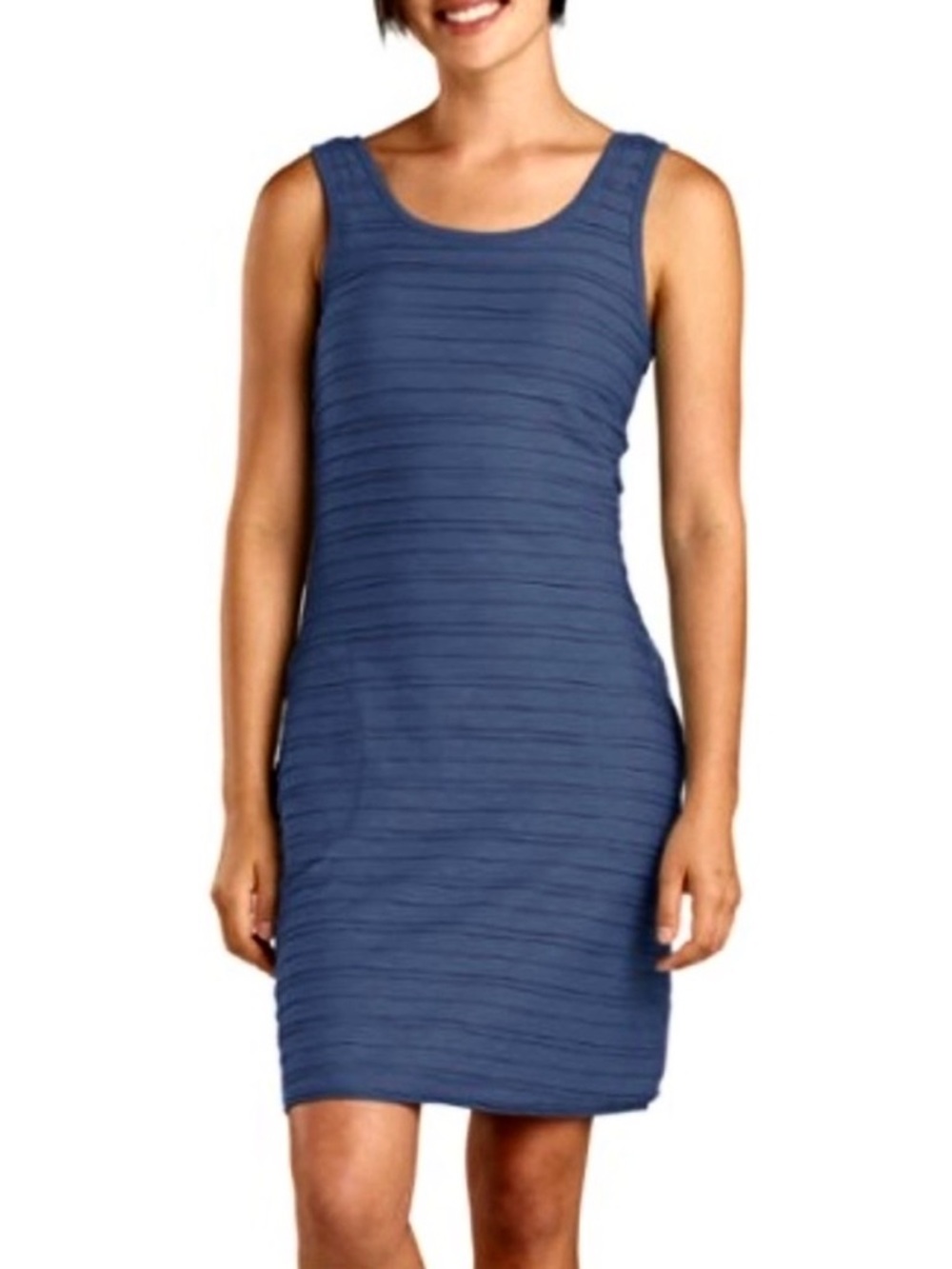 Toad&Co. Samba Flow Tank Dress Blue Shadow Organic Cotton Tencel Minimal